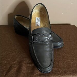 😄Vintage Green Leather Loafers 44